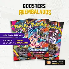 Kit Booster Pokémon TCG — Escuridão Absoluta e Caos Ascendente (Reembalado) — Sem Ultra Raras e Ilustrações Especiais