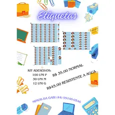 etiqueta escolar agenda escolar material escolar