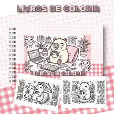 Livrinho de Colorir Personalizado – 50 Páginas • Capa Dura • Papel 120g