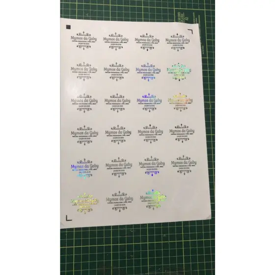 adesivo transparente holográfico