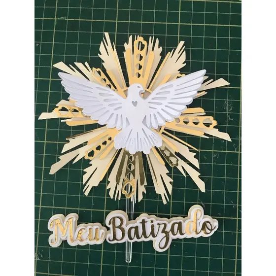 topo de bolo Batismo em 3d
