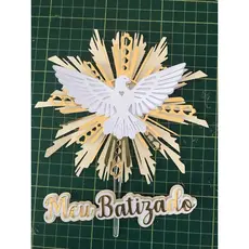 topo de bolo Batismo em 3d