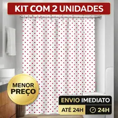 Kit 2 e 3 Cortinas Box Diversas Estampadas Uso Direto no Suporte Acabamento 100% PE