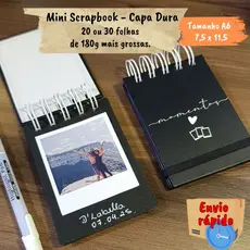2 Mini álbum para fotos Scrapbook Capa Dura - Tam. A6 7,5x11,5 cm - Mini fotos