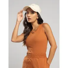 Blusa Regata Gola Redonda Ribana Canelada Moda Feminina Vicbela