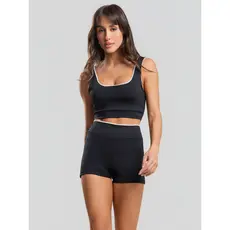 Conjunto Fitness Bicolor Short Curto + Top Regata
