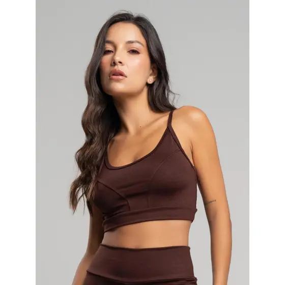 Top Vicbela Alça Fina Suplex Sem Transparência Fitness Academia Treino Moda Feminina