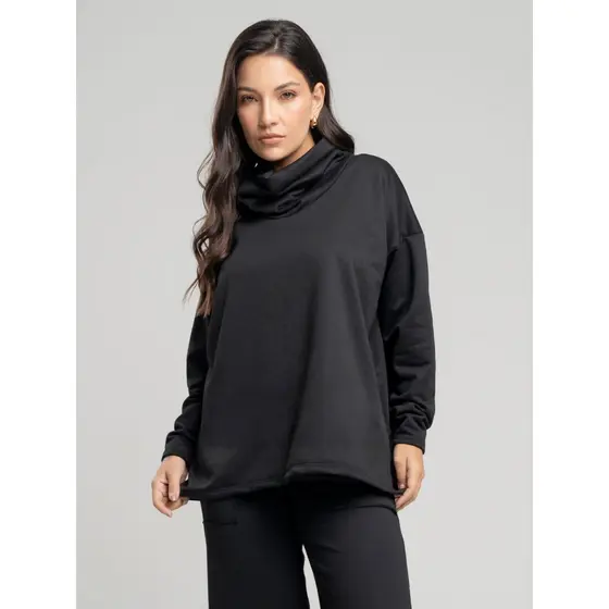 Casaco Oversized Moletinho Poncho Golão Vicbela Moda Casual Feminina