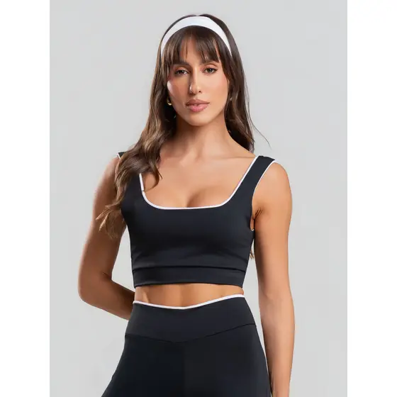 Top Suplex Regata Bicolor Fitness Roupa de Academia