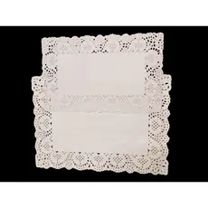 Kit Toalha de Papel Rendada Retangular 19x30cm 25x35cm 30x40cm Doiles Sousplat Descartável Convite Decoração Decupagem