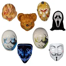 Máscara Halloween Chucky Jason Pânico Urso The Purge V de Vingança Dia das Bruxas Festa Fantasia