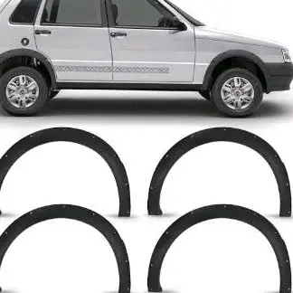 Kit moldura vão de roda para-lama Uno 85 a 2015