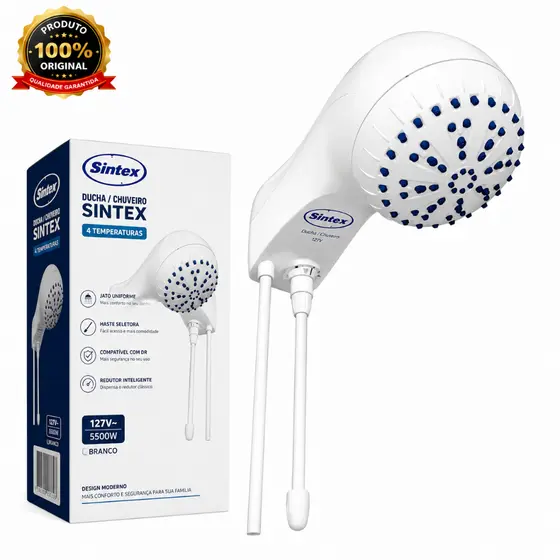 Chuveiro Ducha Top Banho 4 Temperaturas Sintex 127V 5.500W