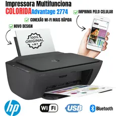 Impressora Multifuncional HP Deskjet Advantage, Wifi, Bluetooth, USB, Imprime Do Celular - Monocromática/Colorida