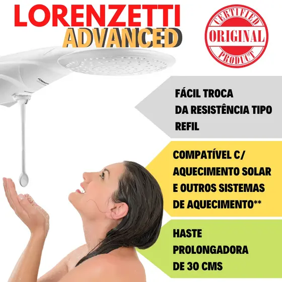 Chuveiro Advanced Lorenzetti Multitemperaturas.