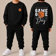 Kit Conjunto Masculino Gola Redonda Moletom Basquete Casaco Masculino Estiloso kids casual