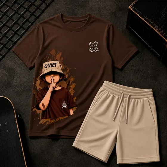 Kit Conjunto Masculino Bermuda + Camisa Conjunto Menino Infantil Kit infantil Bermuda + Camisa Kids
