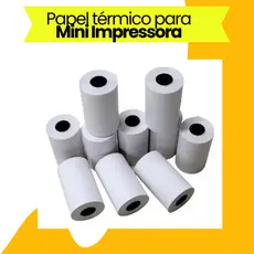 10 Bobina Térmica 58mm para Mini Impressora – Alta Qualidade
