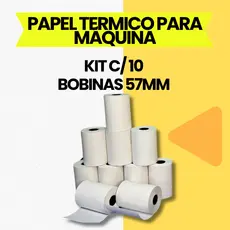 10 Rolos Bobina Térmica 58mm Compatível Mini Impressora