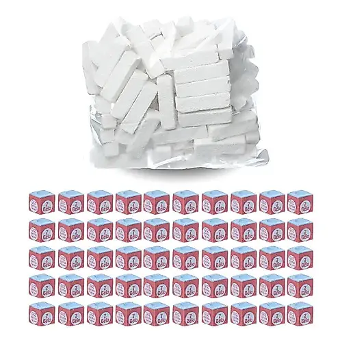 Kit Giz para Taco Sinuca Bilhar Snooker - 1/2 Giz Branco + 50 unid. Giz Azul 7 Belo
