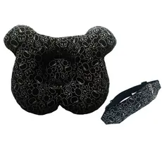 Kit Bebê Faixa Soneca + Almofada Anatomica Anti Cabeça Chata