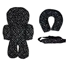 Kit Viagem Faixa Soneca + Almof Bebê Conforto + Almof Pescoço