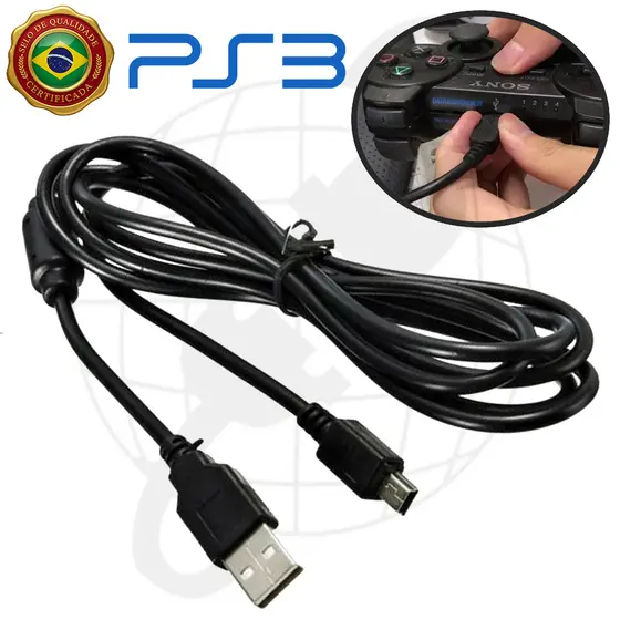 Cabo Carregador De Controle PS3 Playstation