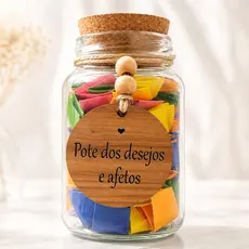Pote de Vidro Mantimento e Pingente Personalizado