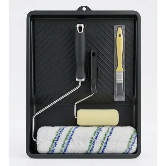 Kit Pintura Completo com Acessórios Essenciais Rolo, Bandeja e Pincel Profissional