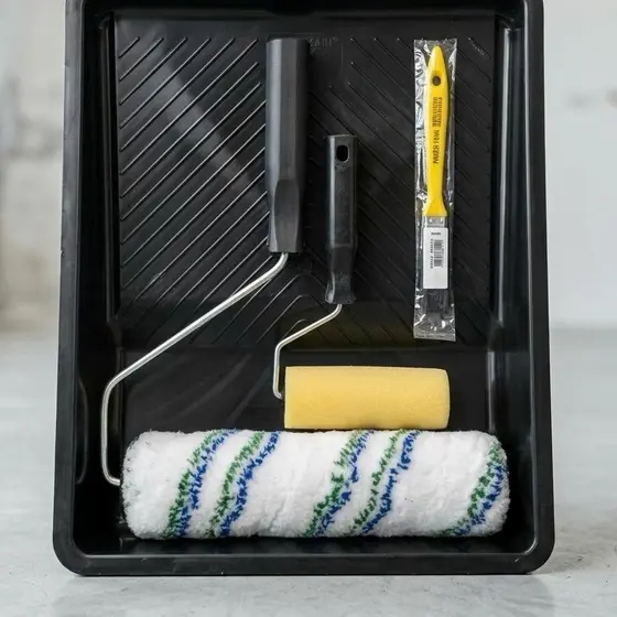 Kit de Pintura Parede Completo Rolo + Bandeja Alta Qualidade Anti Respingos