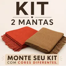 KIT 2 Manta Para Sofá Luxo Decoração Proteção Capa Para Sofá Terracota Luxo 220X120 CM