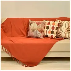Manta Para Sofá Terracota Luxo Proteção Para Sofá Decoração Sala 220 x 120 CM