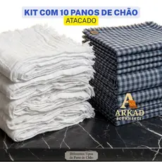 Pano de chão Alvejado Tipo Saco Gigante 75cm x 45cm Seca Rápido