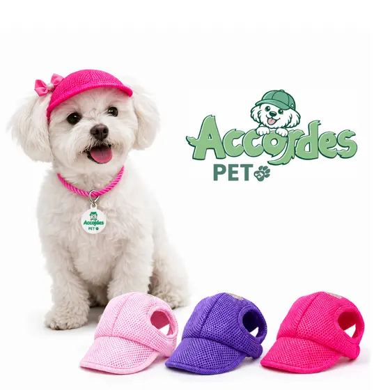Boné pet/Viseira Pet - Boné Cachorro/Gato Pink/Lilás/Rosa Bebê