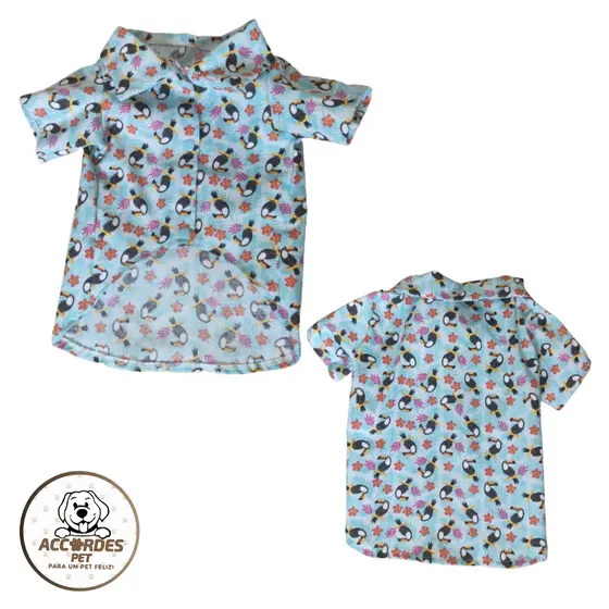 Roupa Pet Cachorro/Gato - Camisa Social verão