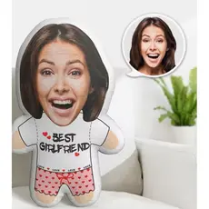 Almofada Personalizada Decorativa Forma do Corpo I love My Girlfriend Boyfriend Bestfriend