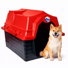 Casinha Para Cachorro Grande e Medio Porte Vermelha N6 Resistente Desmontavel com Proteção UV