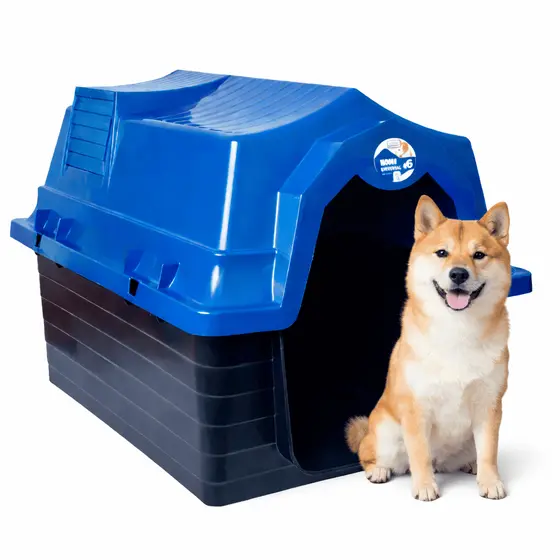 Casinha Para Cachorro Grande e Medio Porte Azul N6 Desmontavel com Proteção UV Resistente