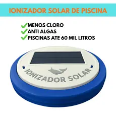 Ionizador Solar Para Piscinas 30.000 Litros A 60.000 Litros Anti Algas Pratico Compacto Reduz Cloro