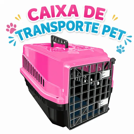 Caixa de Transporte Pet Media Pequena para Cachorros Cães e Gatos N2 e N3
