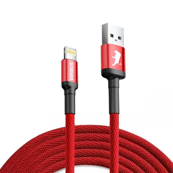 Cabo Premium Para Iphone E Ipad Reforçado 1,5M (150CM) Cabo de nylon e Alumínio - Viribus