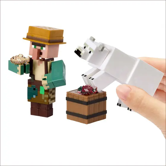 Figuras De Ação Minecraft Mattel 2 Unidades Articuladas