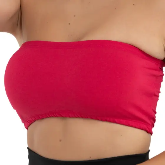 Top Faixa Tomara Que Caia Com Elástico Para Sustentação Moda Básica para Mulheres 3031.C1