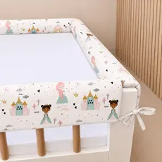 Protetor Meia Grade Para Cama Casal Acolchoado 4 Peças