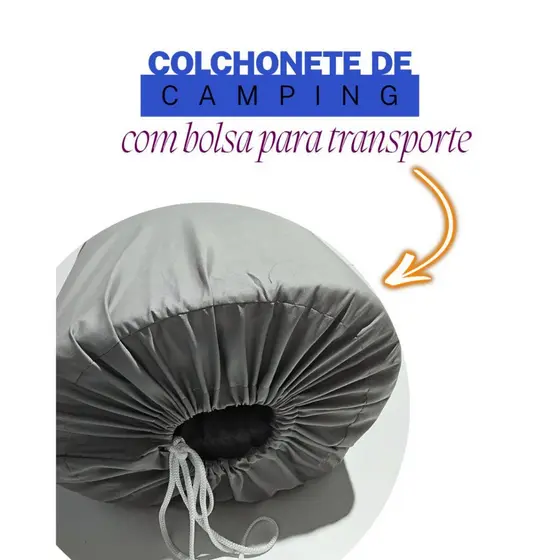 Colchonete Camping Dobravel Solteiro + Bolsa SACOLA Para Transporte