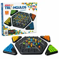 Jogo dos Triângulos Poki Toys Estratégia Raciocínio Lógico Jogo de Tabuleiro Educativo 2 a 4 Jogadores