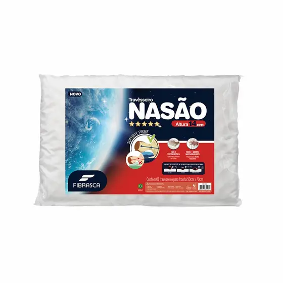 Travesseiro Nasa Alto Nasão 14cm Ideal para Fronha 50x70cm Fibrasca