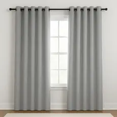 Cortina Para Quarto Blackout em Tecido Linho, 300x220cm, 100% Bloqueio de Luz