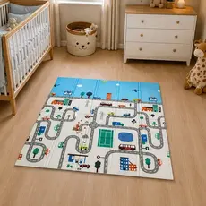 Tapete Tummy Time Infantil Dobrável 120x120cm 10mm Mais Grosso | Atividades para Bebê