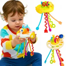 Brinquedos Sensoriais Para Bebês Montessori Mordedor Chocalho Tatil Interativo Polvo